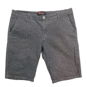 Red Rhino Men’s Gray Chino Shorts Size‎ 38 Casual Summer Button Fly Pocketed